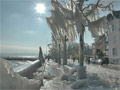 Glace sur les bords du Lac Léman