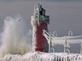 Phare de South Haven en hiver