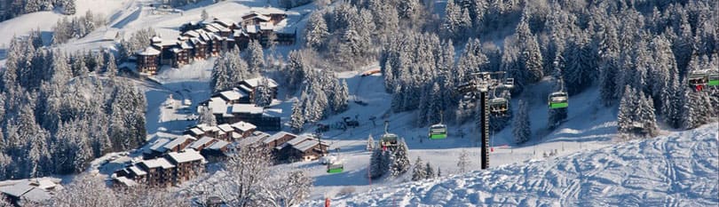 Vue sur la station de Valmorel depuis les pistes - © Gudellaphoto