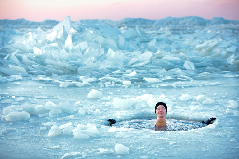 Bain de glace - Lettonie