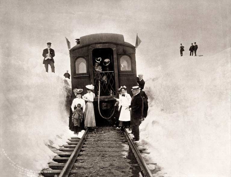 Train au Col Rollins - 1906